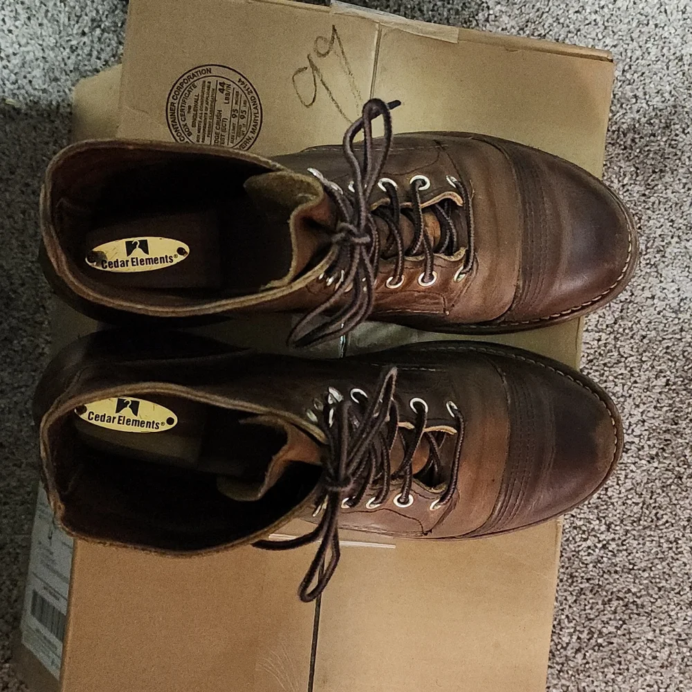 Red Wing Shoes Brown Leather Boots - Picture 7 of 14